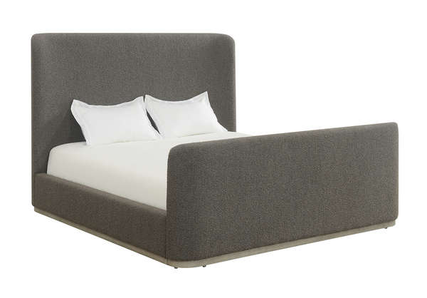 Avery King Bed in River Stone and Brushed Smoke