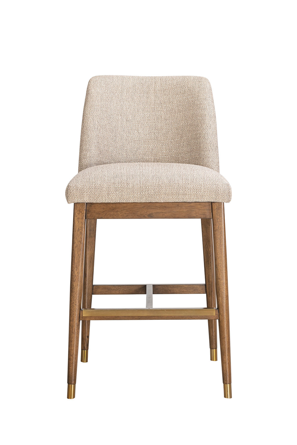 Preview image for Cole Counter Stool In Herringbone Haze And Warm Walnut
