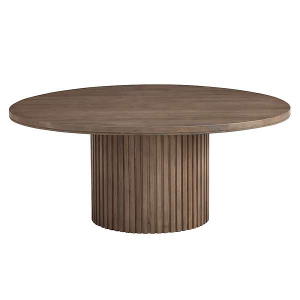 Bradley 72" Round Dining Table In Misted Ash