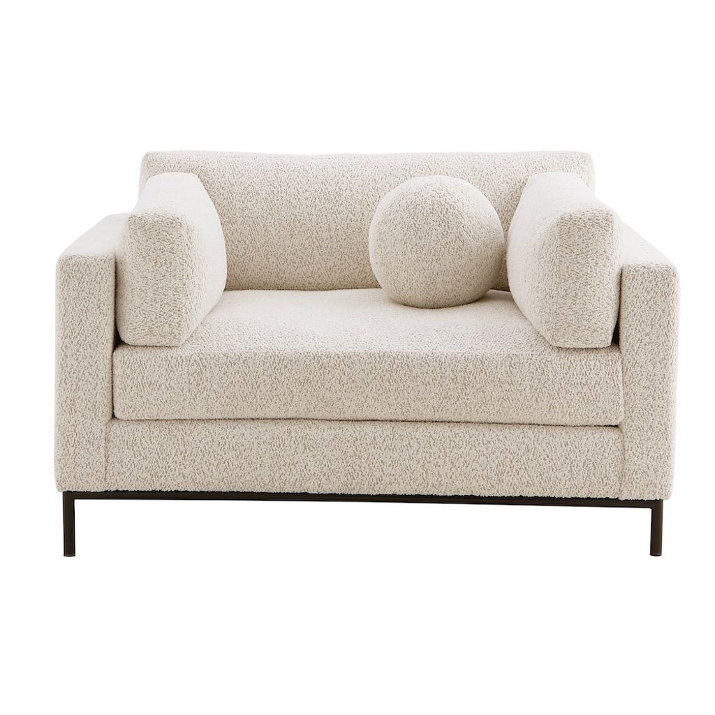 Preview image for Pike Occasional Chair In Coastal Sand And Matte Charcoal