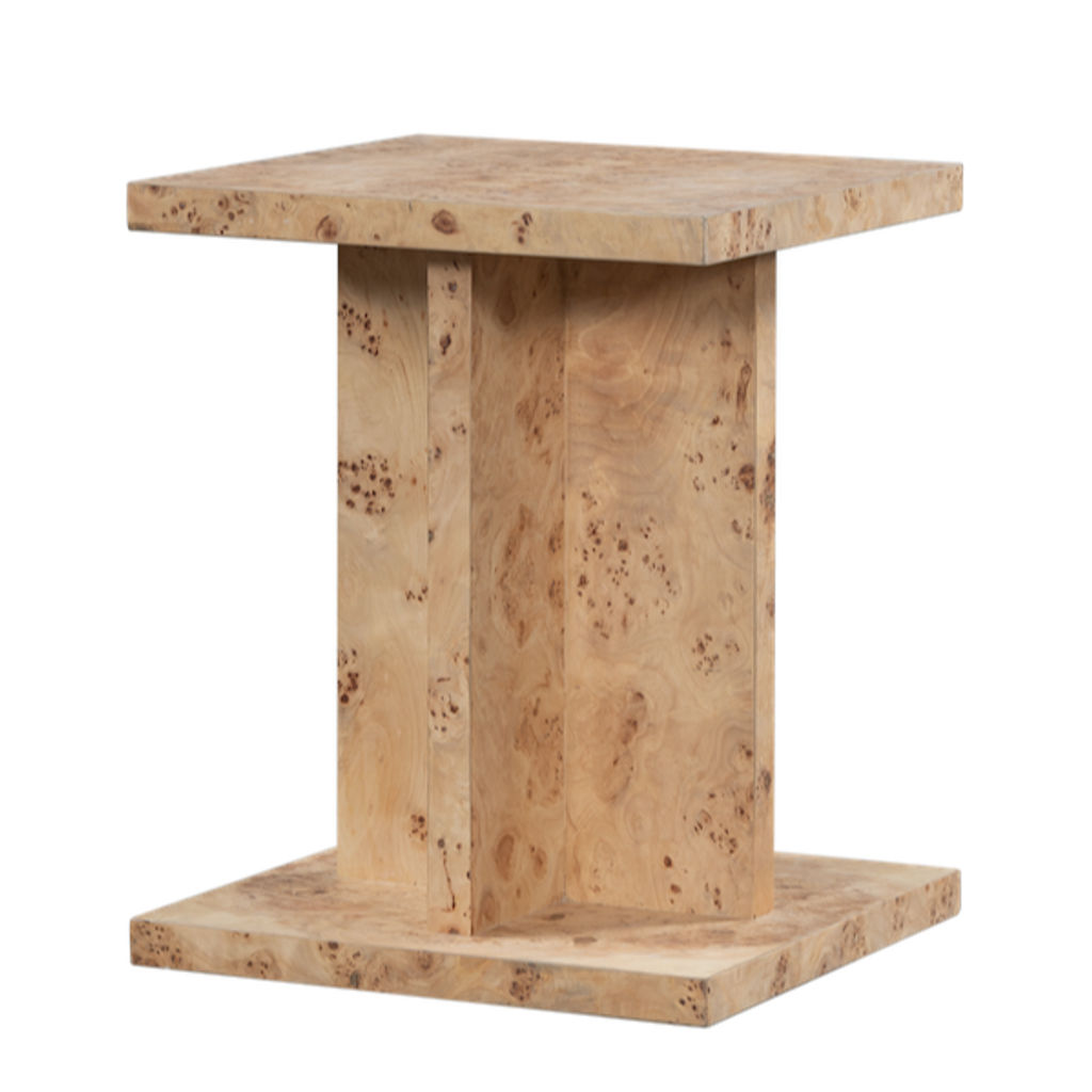 Stowe End Table In Toasted Burl