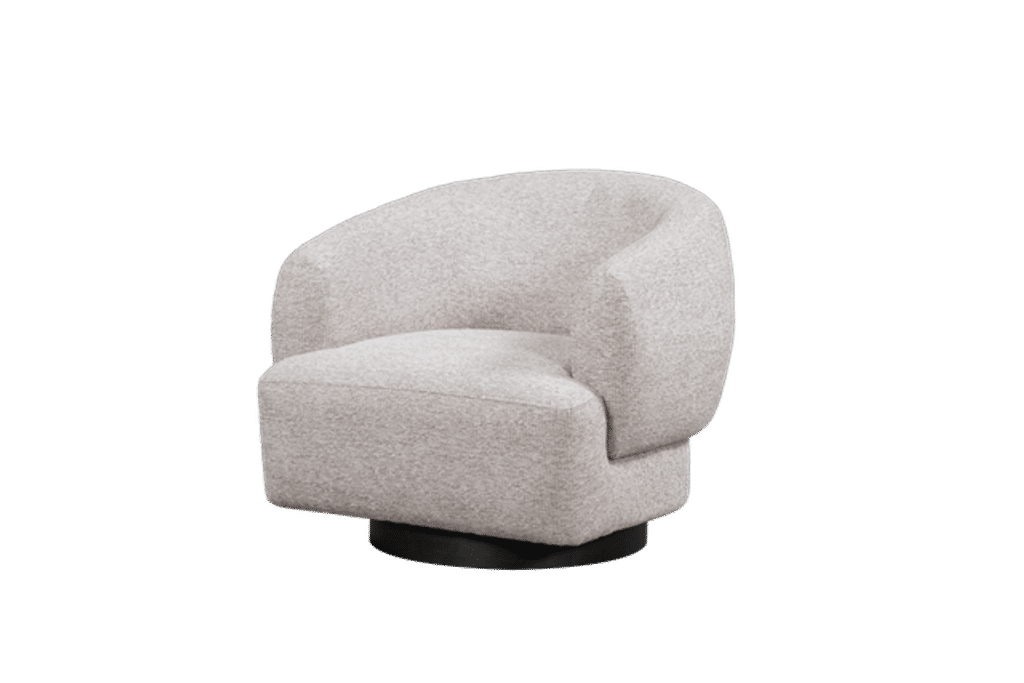 Preview image for Nyles Swivel Chair In Subtle Chalk And Dark Cinder
