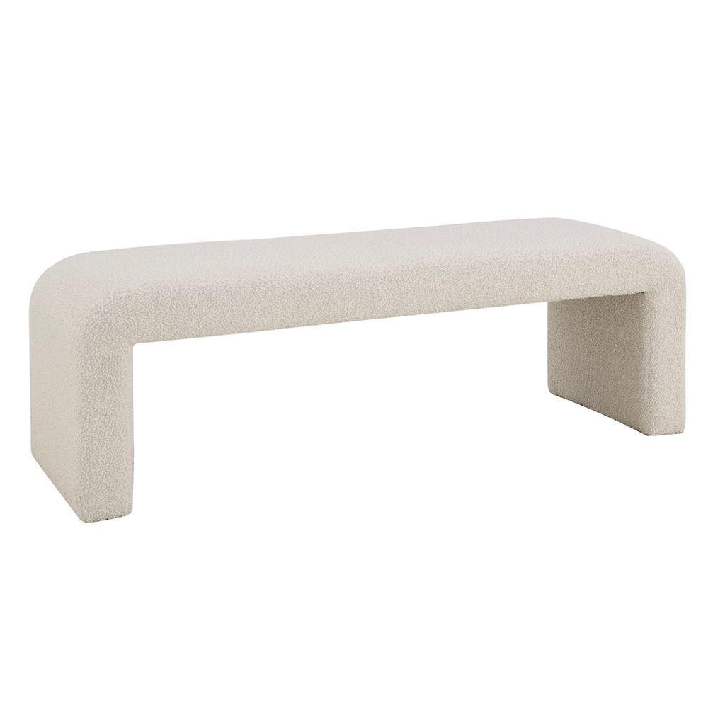 Avery Bench In Ivory Cloud