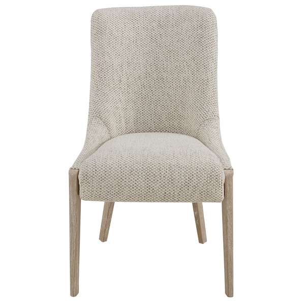 Randall Dining Chair In Crushed Cream And Dusted Stone