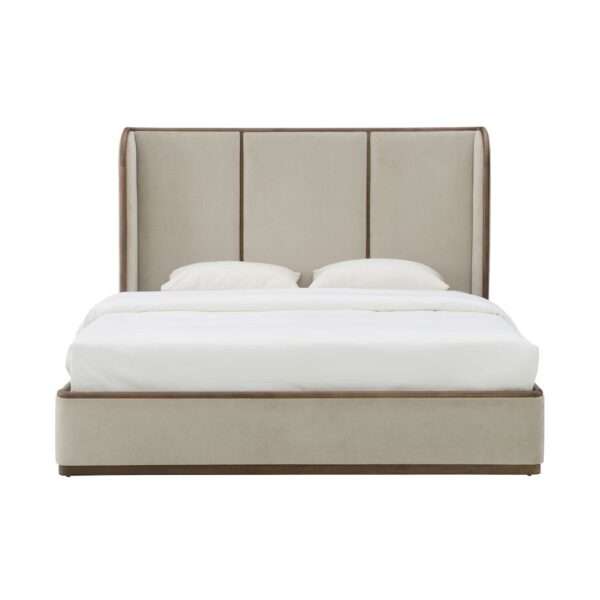 Cameron King Bed In Cashmere Dove And Medium Mocha