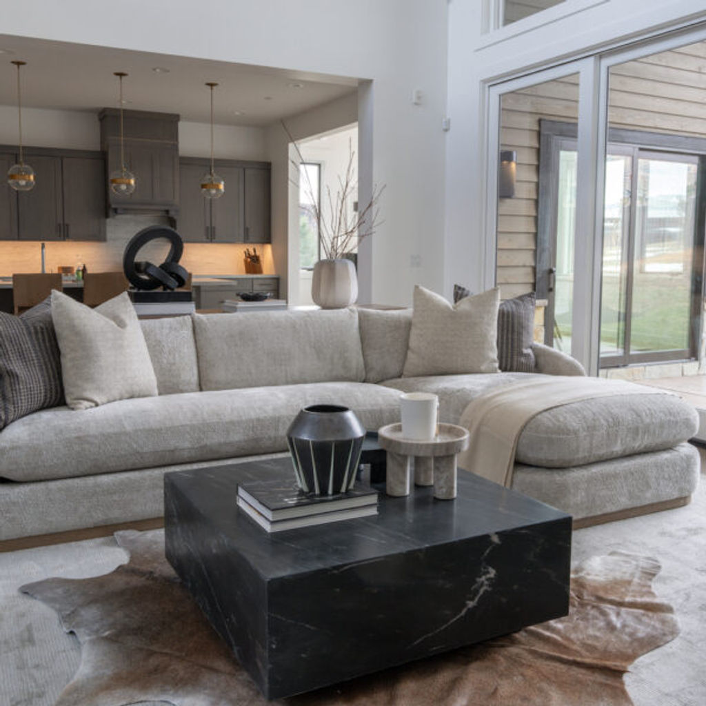 Preview image for Raf Beckham Sectional In Fethered Steel