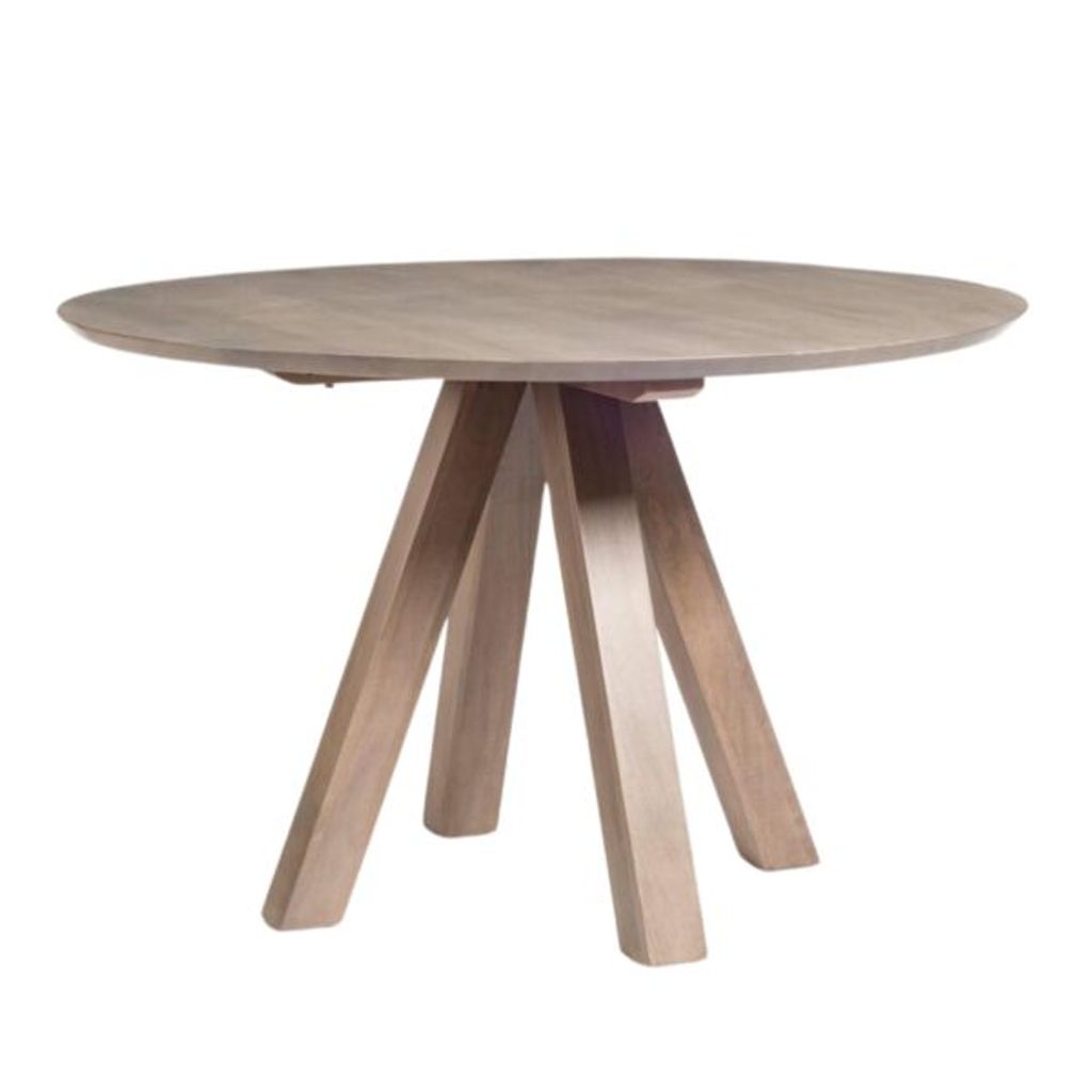 Round Light Wood Dining Table