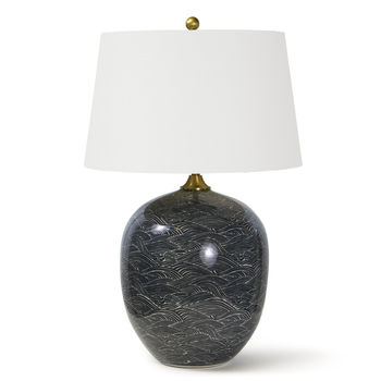 Harbor Ceramic Table Lamp (Black)