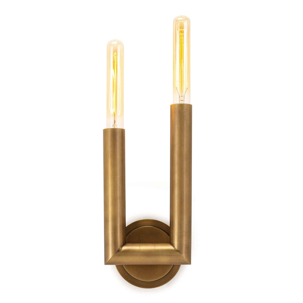 Preview image for Wolfe Sconce, Natural Brass
