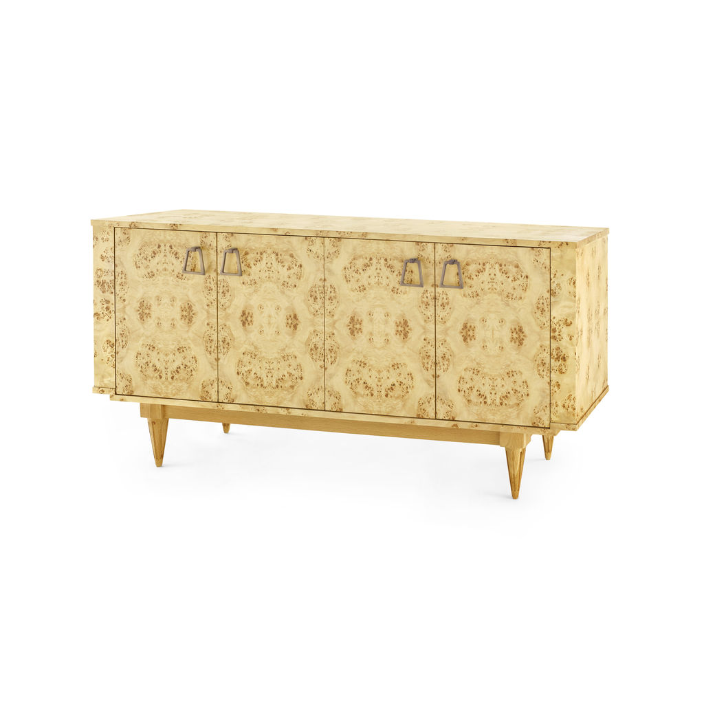 Villa & House Beau 4 Door Cabinet Burl Wood