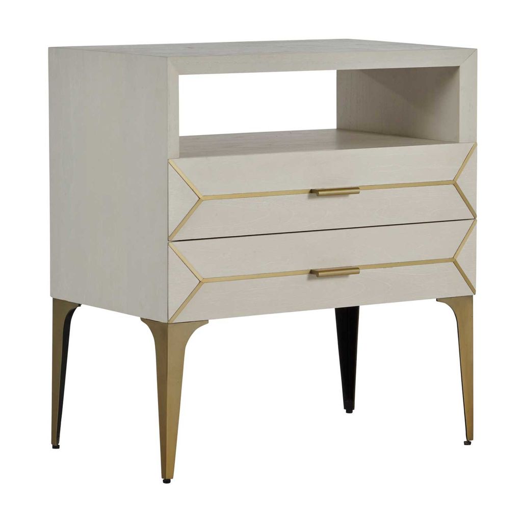 Geometric 2-Drawer Nightstand