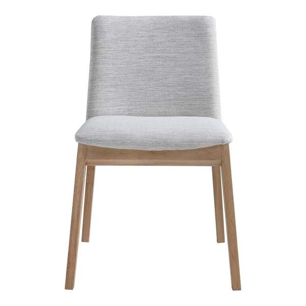 Oak Dining Chair Light Grey (Set of 2)
