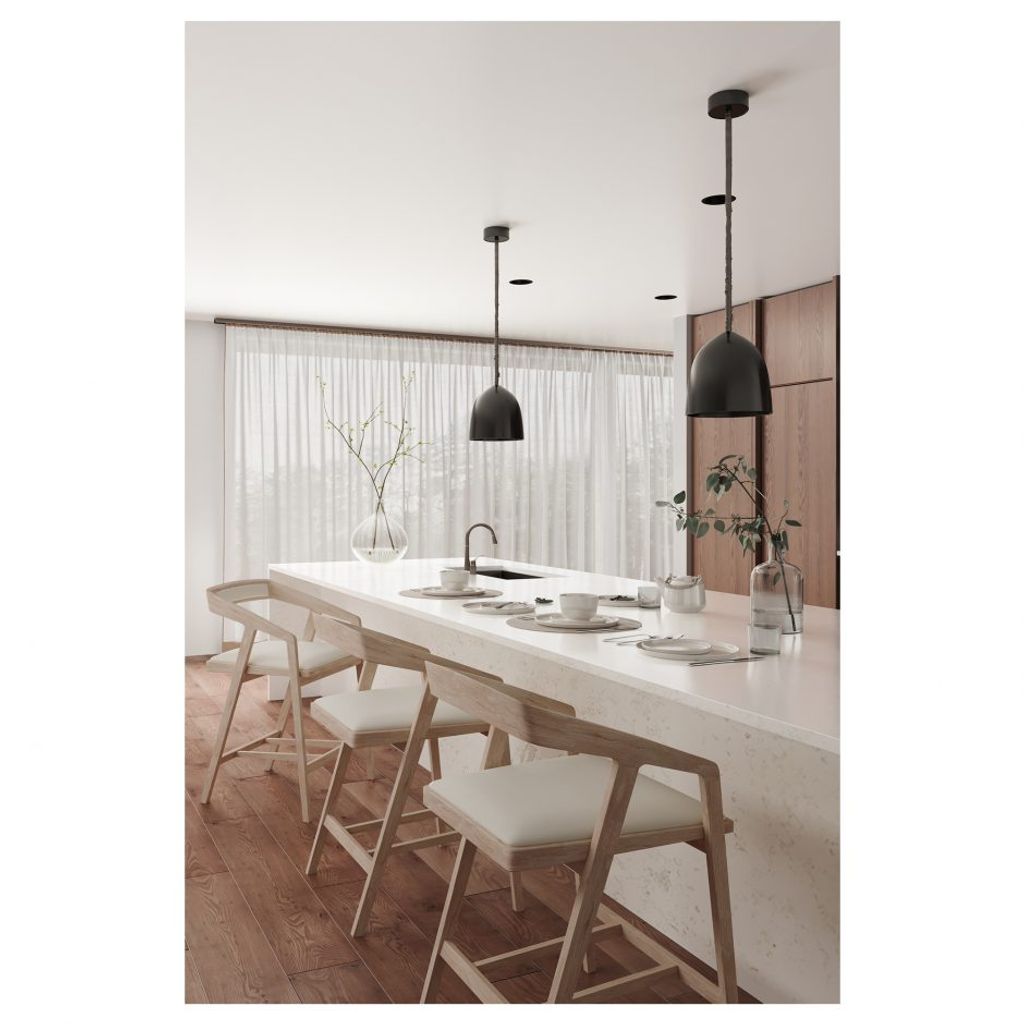 Oak Counter Stool Light Grey