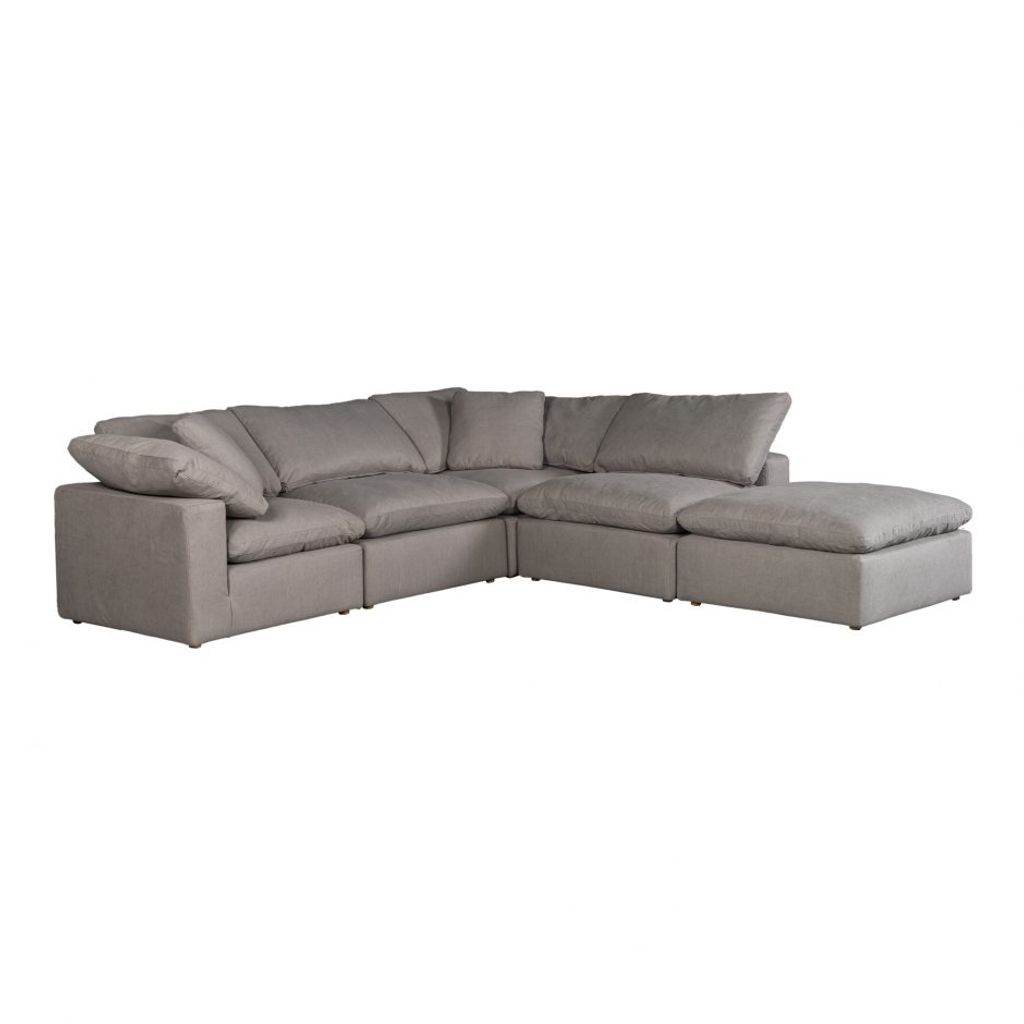 Preview image for Terra Condo Dream Modular Sectional Livesmart Fabric Light Grey