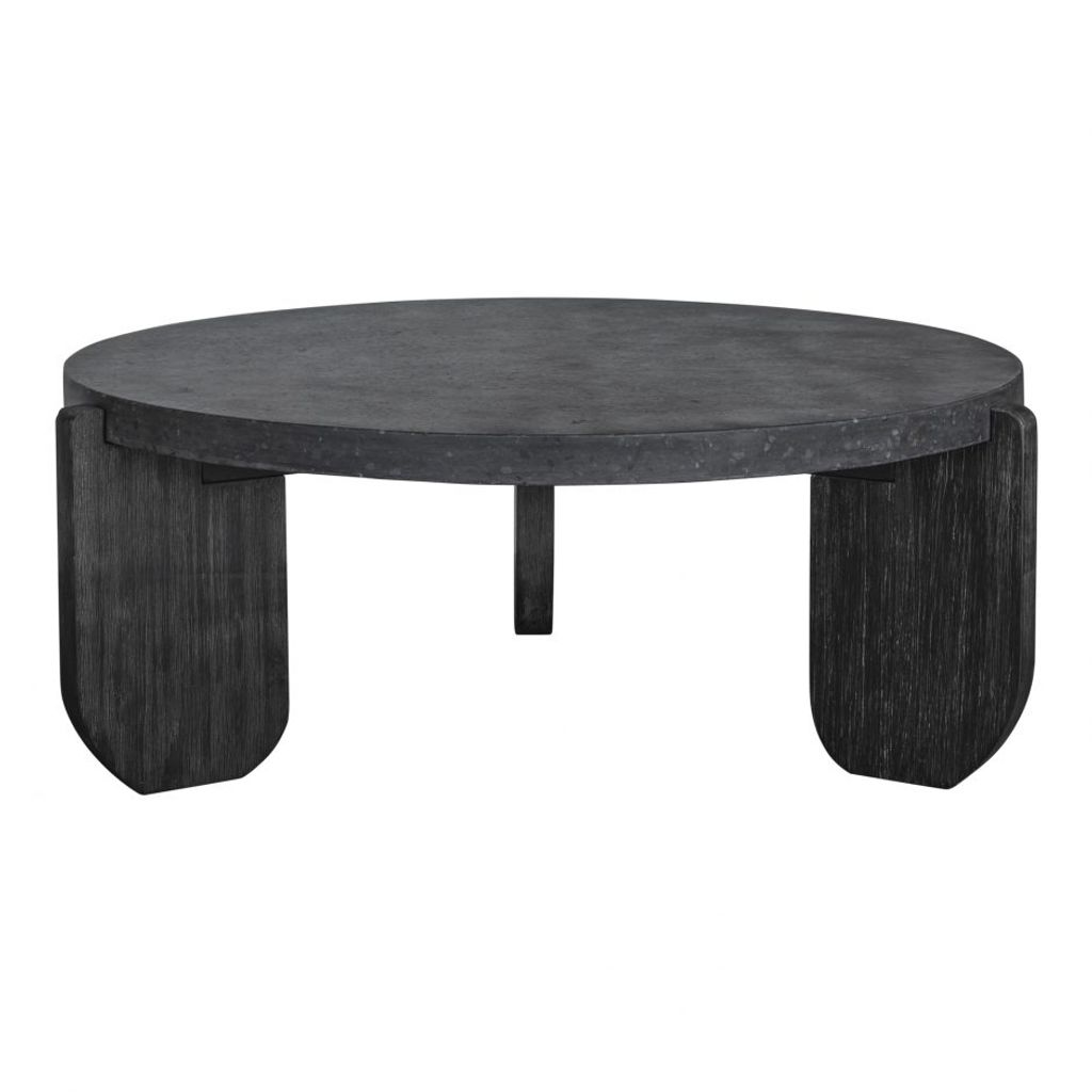 Preview image for Round Acacia Coffee Table in Black
