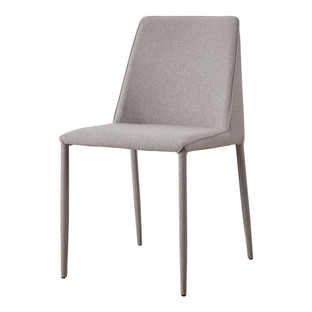 Preview image for Nora Fabric Dining Chair Light Grey (Set Of 2)