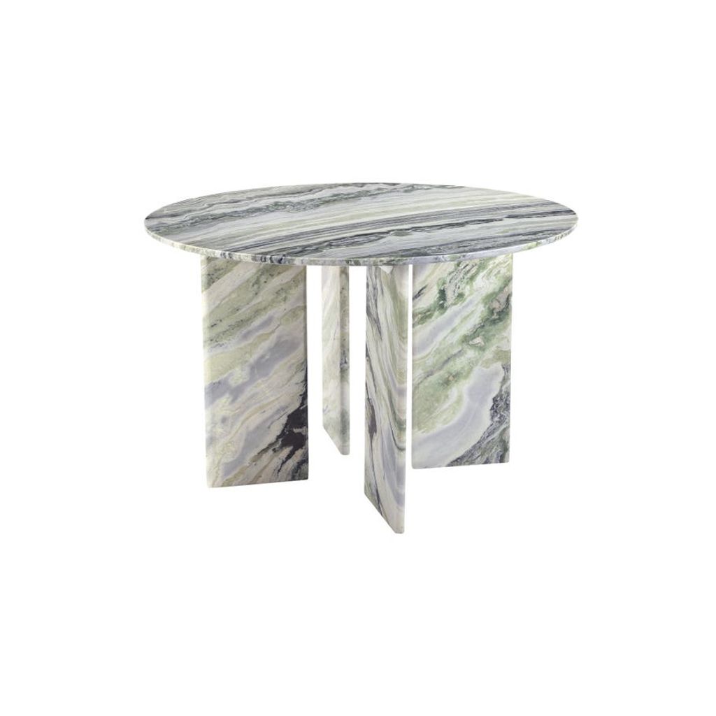 Celia Round Dining Table 48" X 48" X 30", Green Onyx Marble