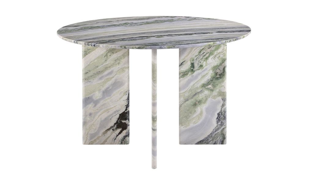 Celia Round Dining Table 48" X 48" X 30", Green Onyx Marble
