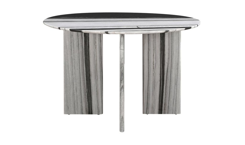 Celia Round Dining Table 48" X 48" X 30", Panda Marble