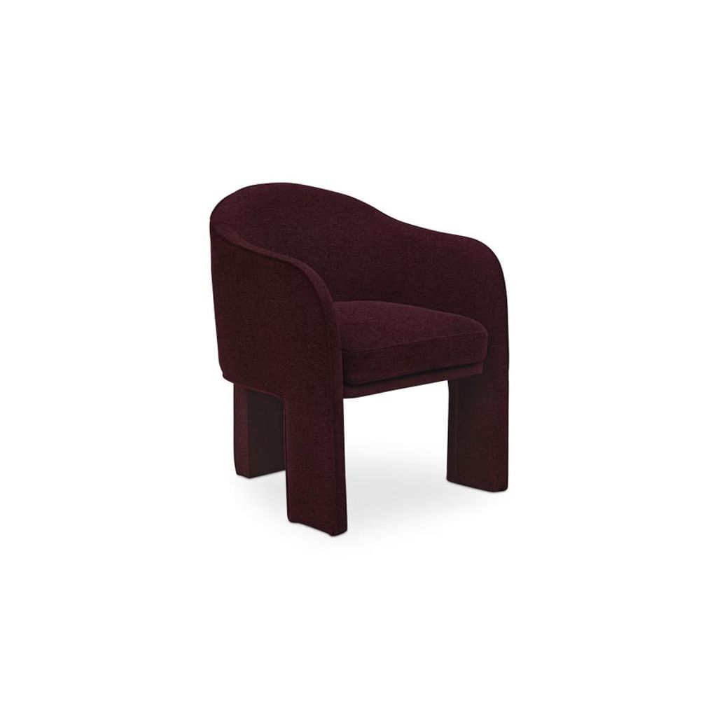 Clara Dining Chair Performance Fabric 24.75" X 26" X 32.25", Plum