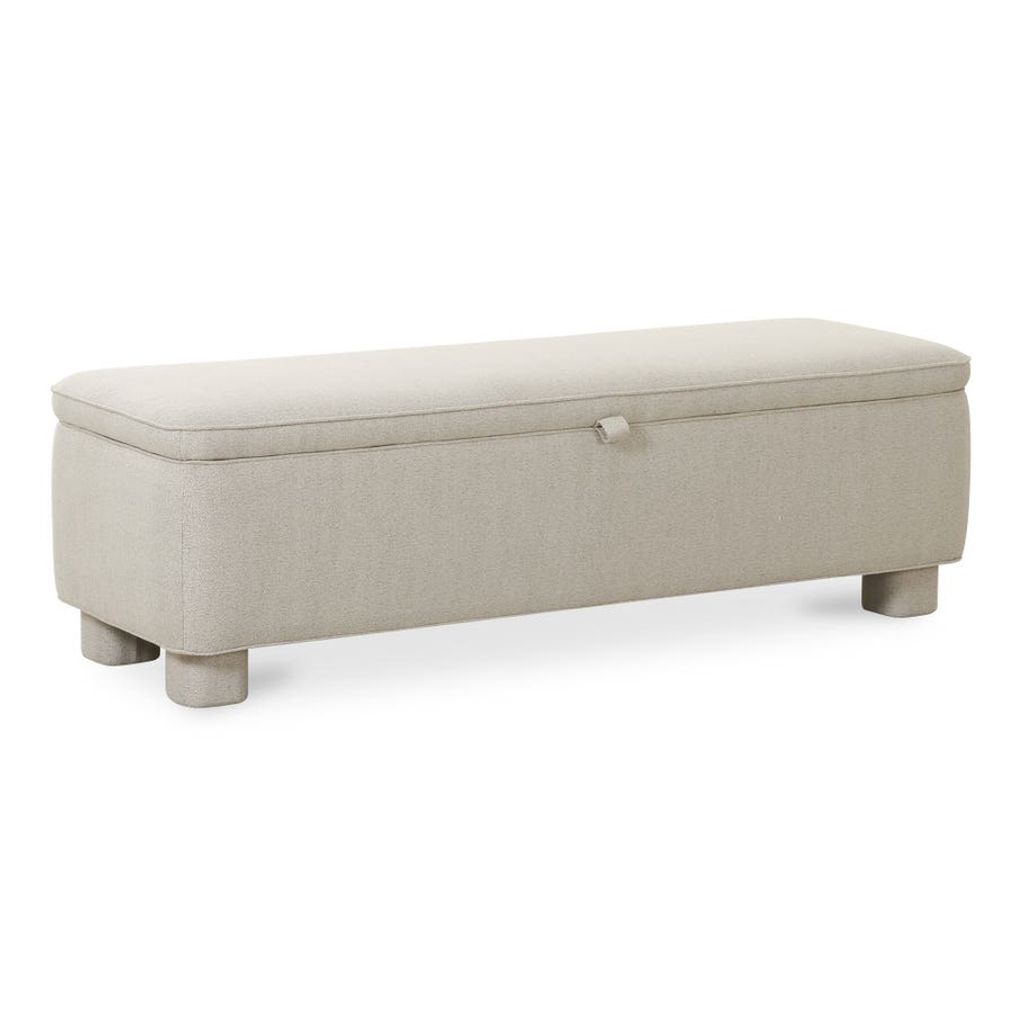 Ichigo Storage Bench 59" X 20" X 18", Light Grey