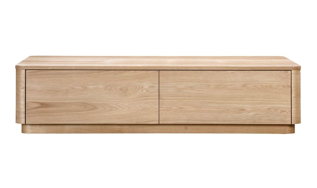 Round Off Coffee Table 55" X 30" X 13", Oak