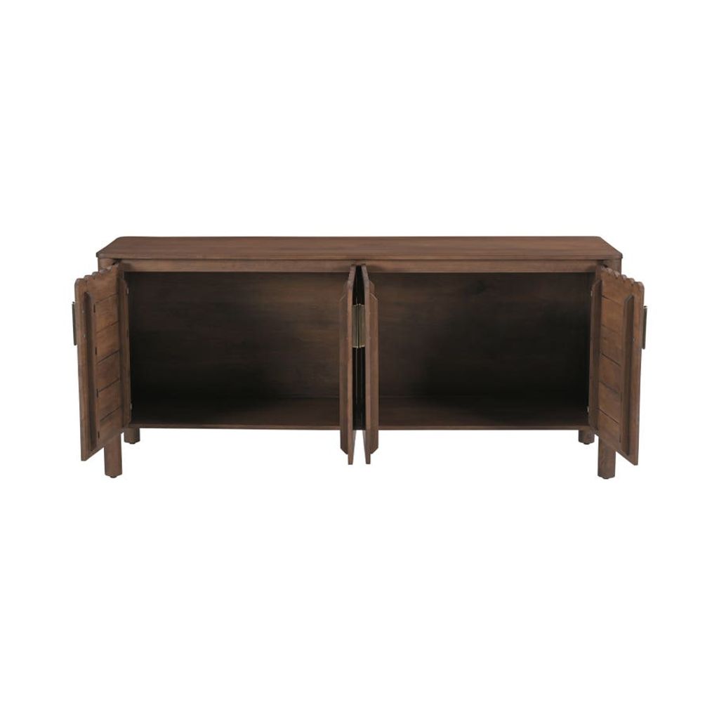 Wiley 4 Door Sideboard 67.75" X 19" X 30", Vintage Brown