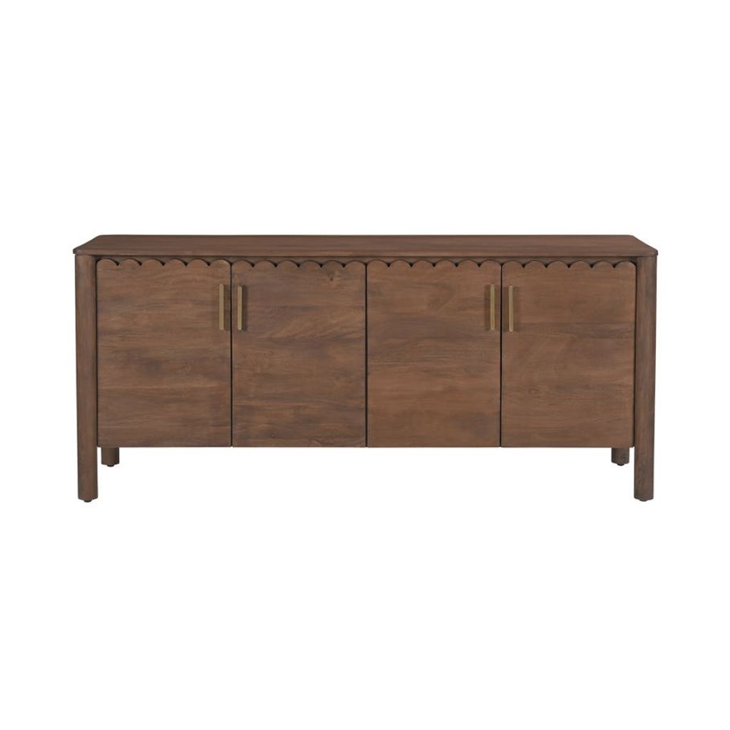Wiley 4 Door Sideboard 67.75" X 19" X 30", Vintage Brown