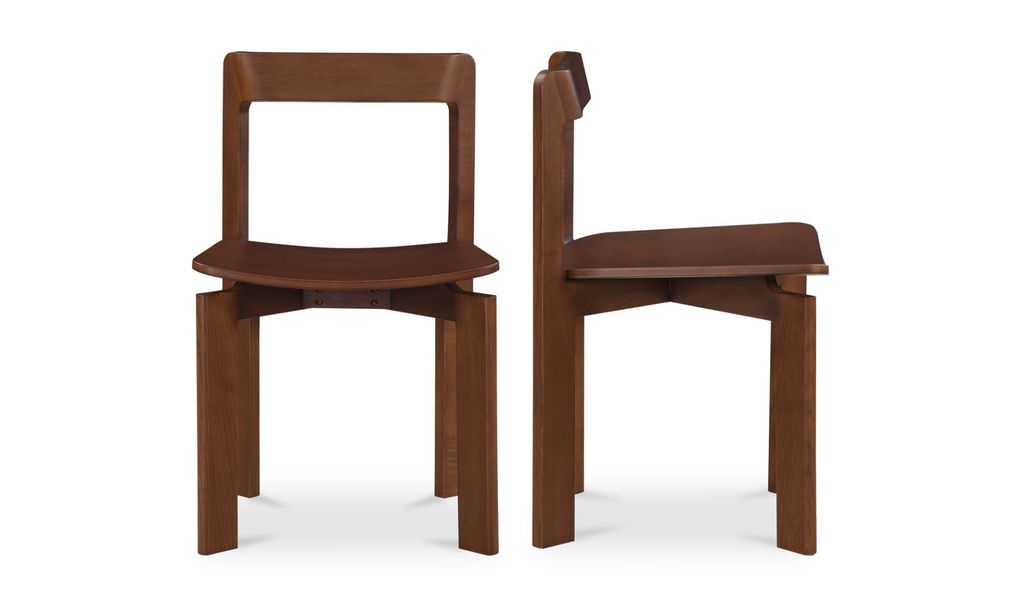 Daifuku Dining Chair Brown (Set Of Two), Walnut Stained Ash