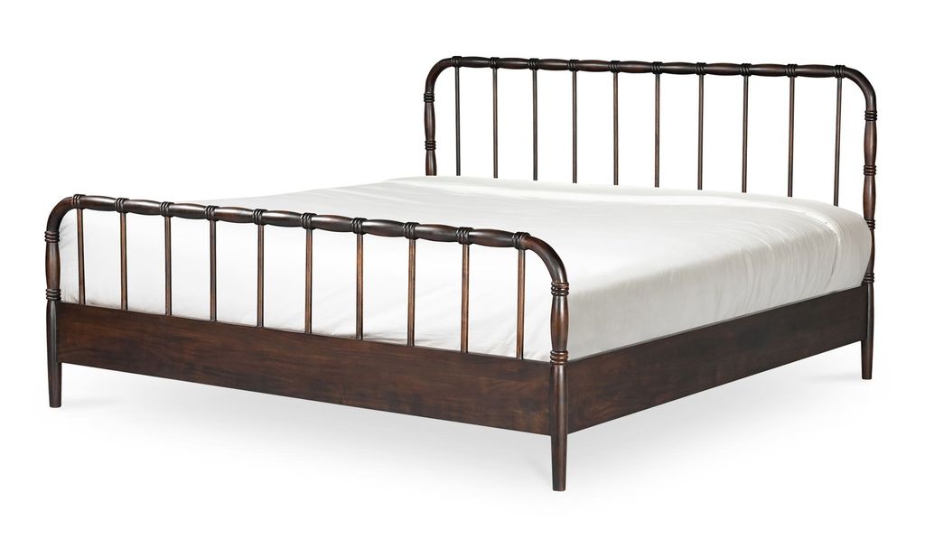 Vivian King Bed, Dark Brown