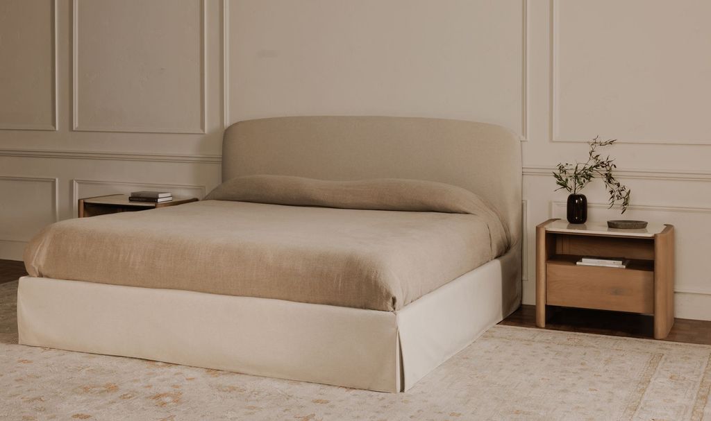 Joan King Storage Bed, Cream