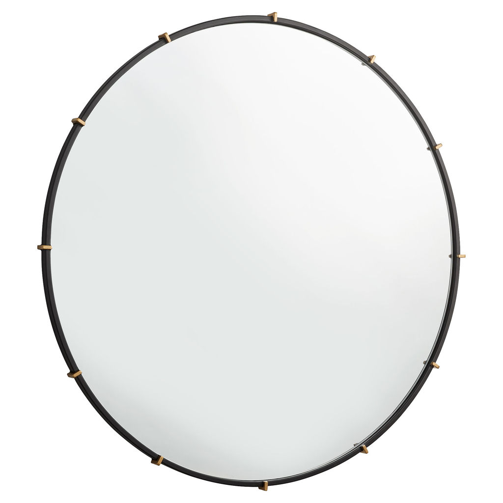 Klipp Round Mirror, Black, Large