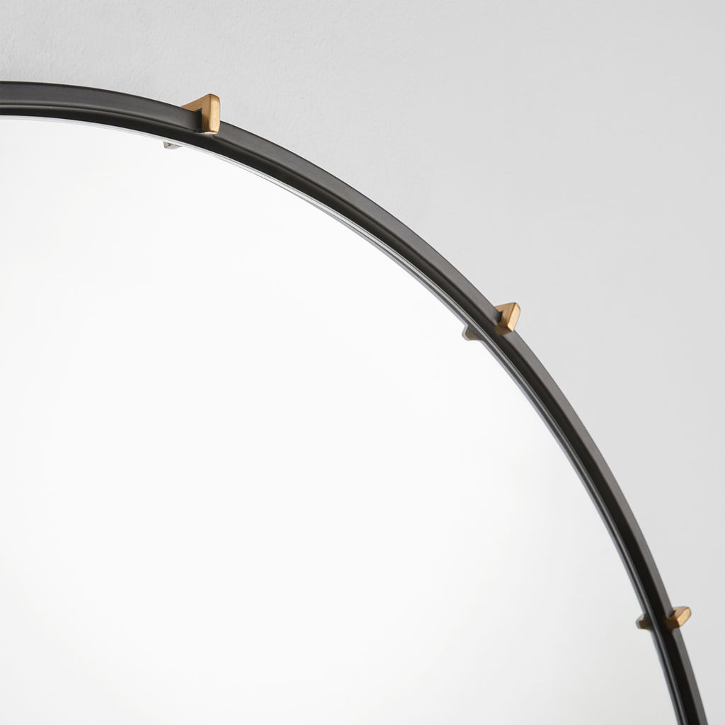 Klipp Round Mirror, Black, Large