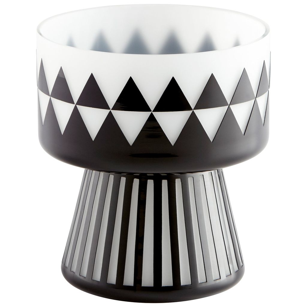 Living Rom Vase, Black And White, Small
