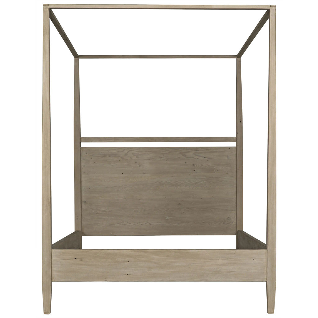 Preview image for Reclaimed Lumber Soledad 4-Poster Bed Queen, Grey Wash Wax