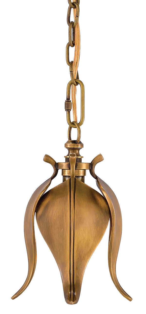 Flower Bud Brass Pendant