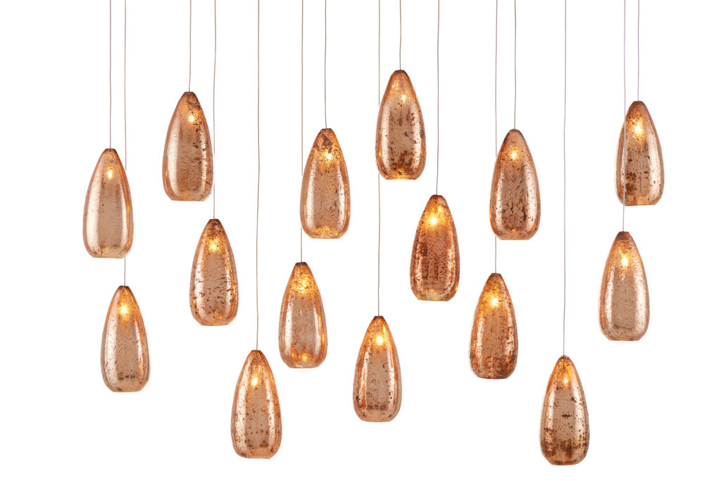 Preview image for Rame Rectangular 15-Light Multi-Drop Pendant