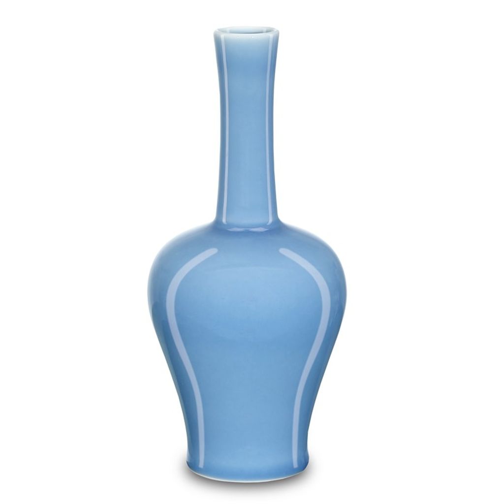 Preview image for Sky Blue Straight Neck Vase