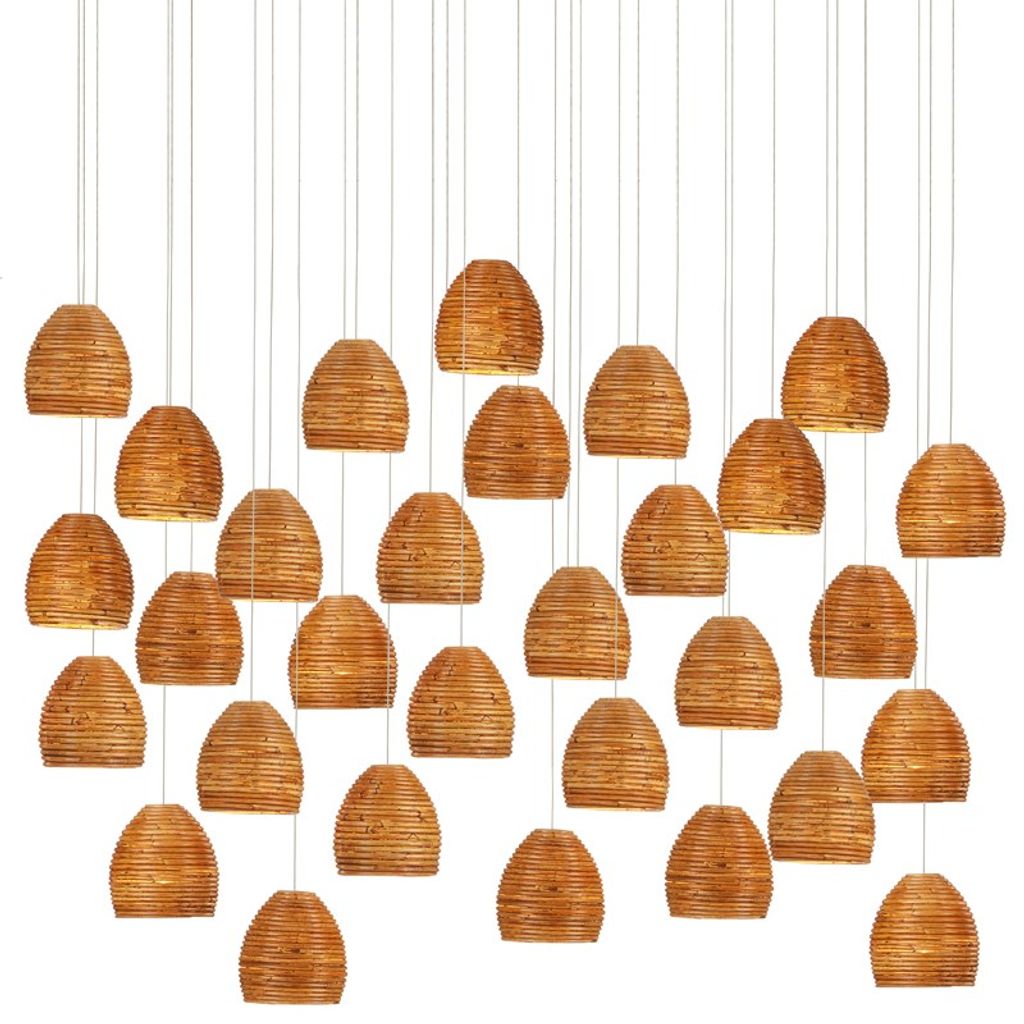 Preview image for Beehive 30-Light Multi-Drop Pendant