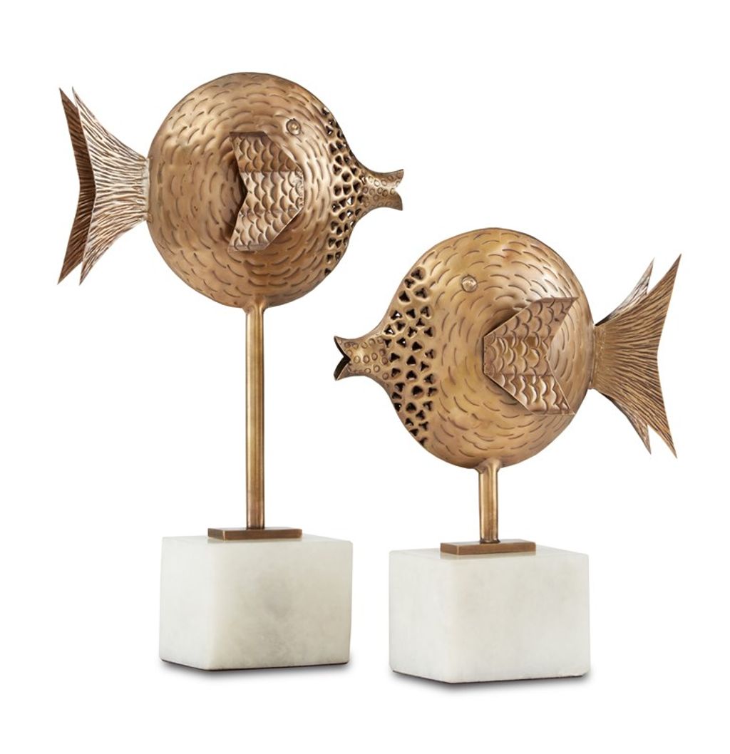 Cici Brass Fish Set Of 2