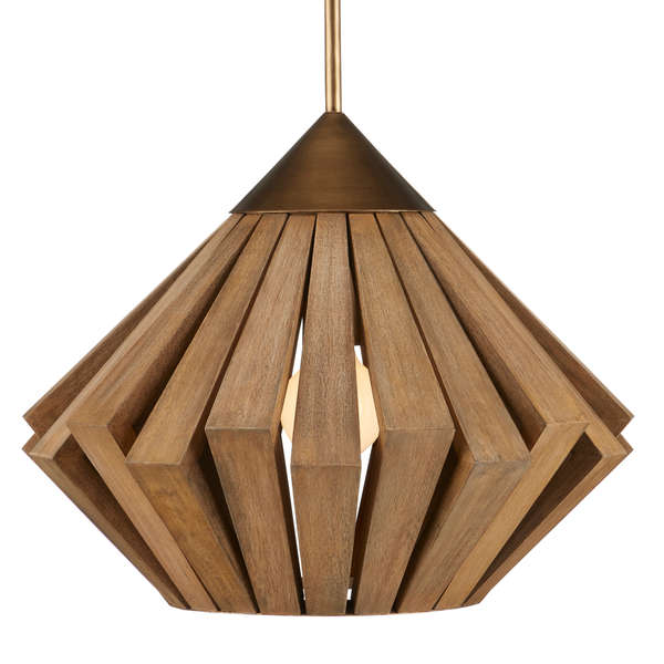Plunge Pendant, Brass/Toffee