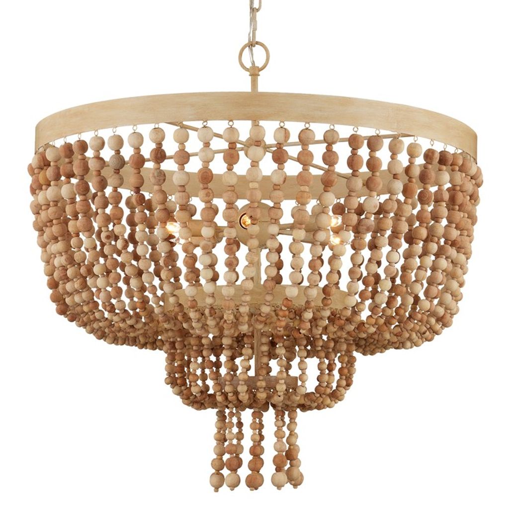 Natural Wood Beads Chandelier
