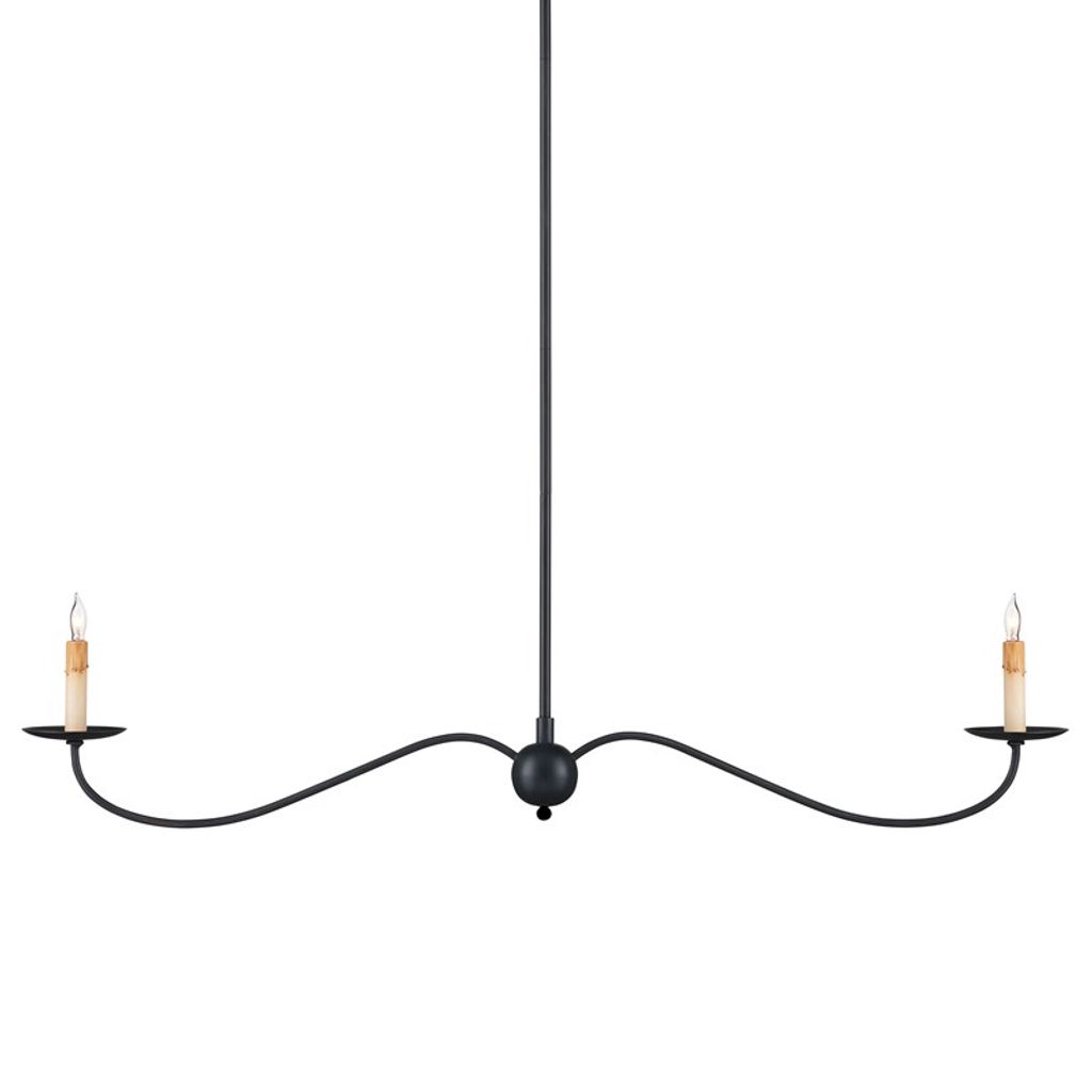 Preview image for Saxon Black Linear Chandelier