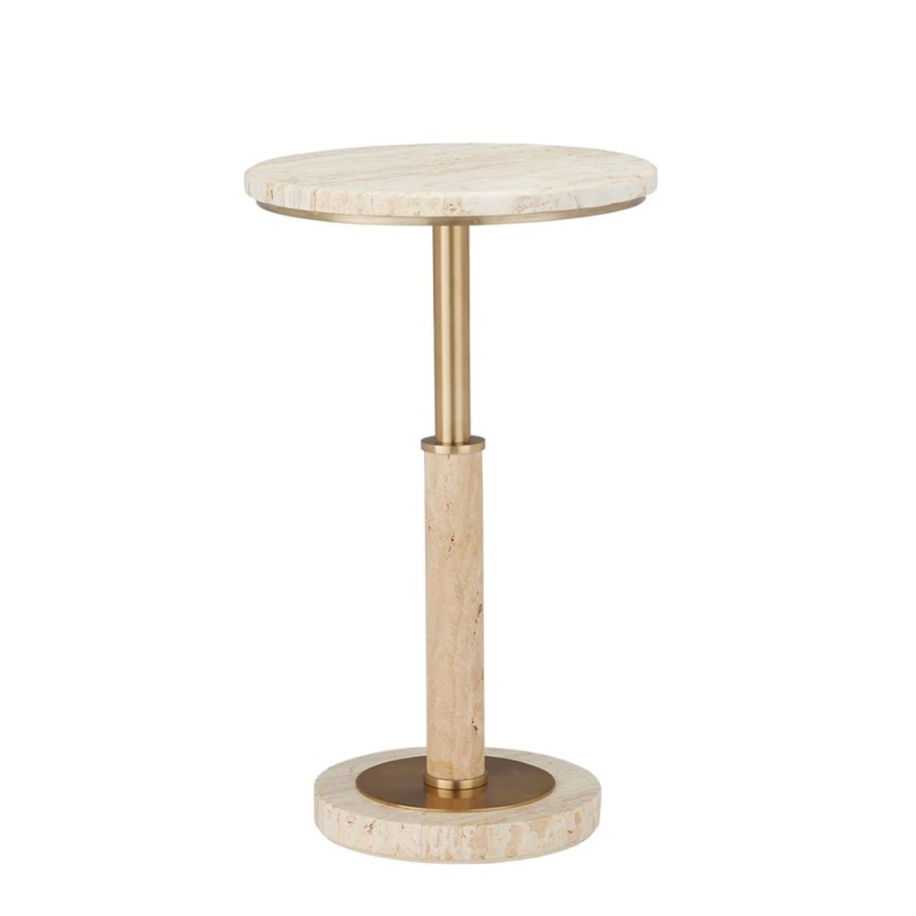 Miles Travertine Accent Table
