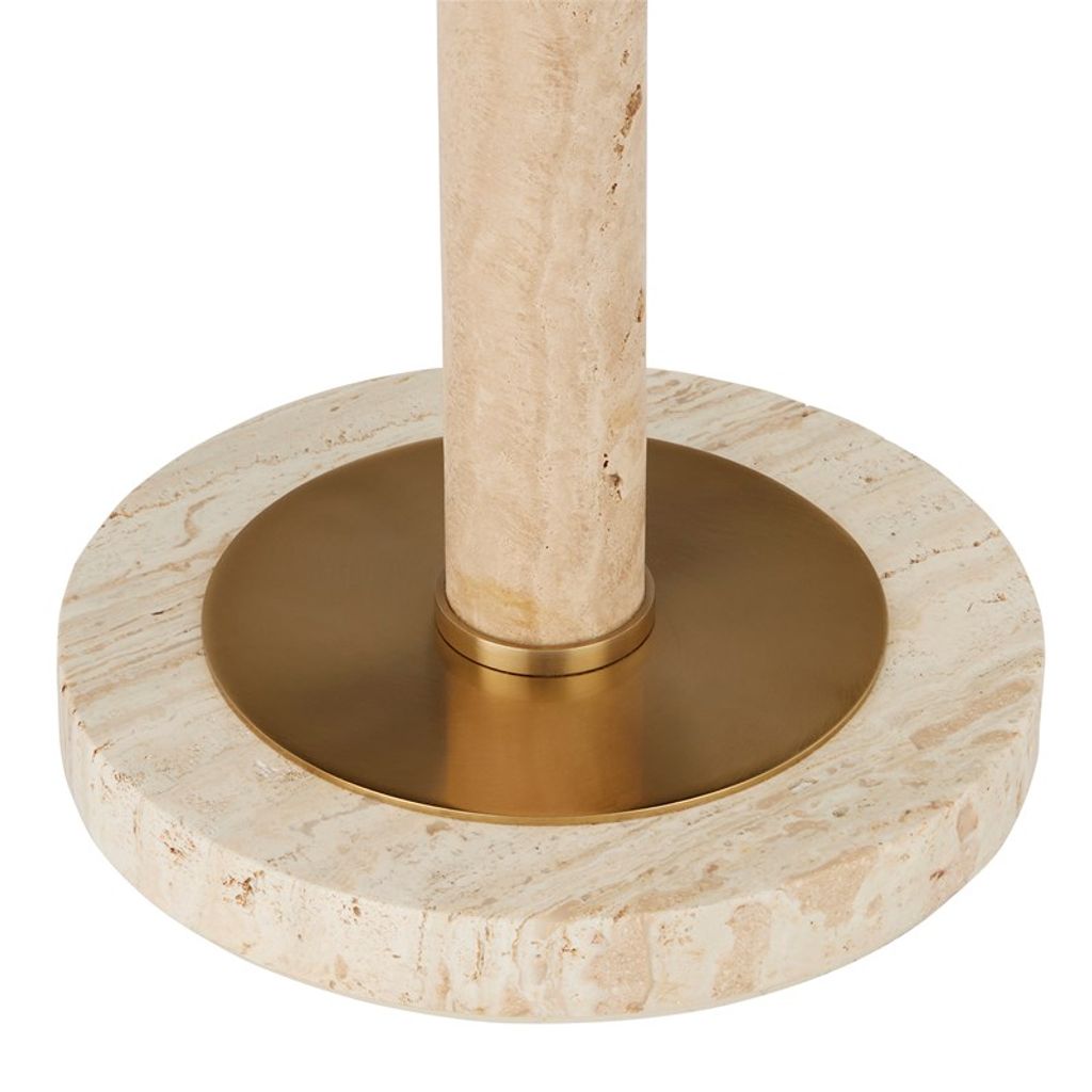 Miles Travertine Accent Table