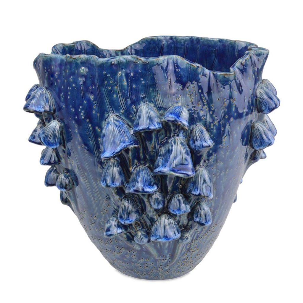 Preview image for Conical Mushrooms Large Dark Blue Vase