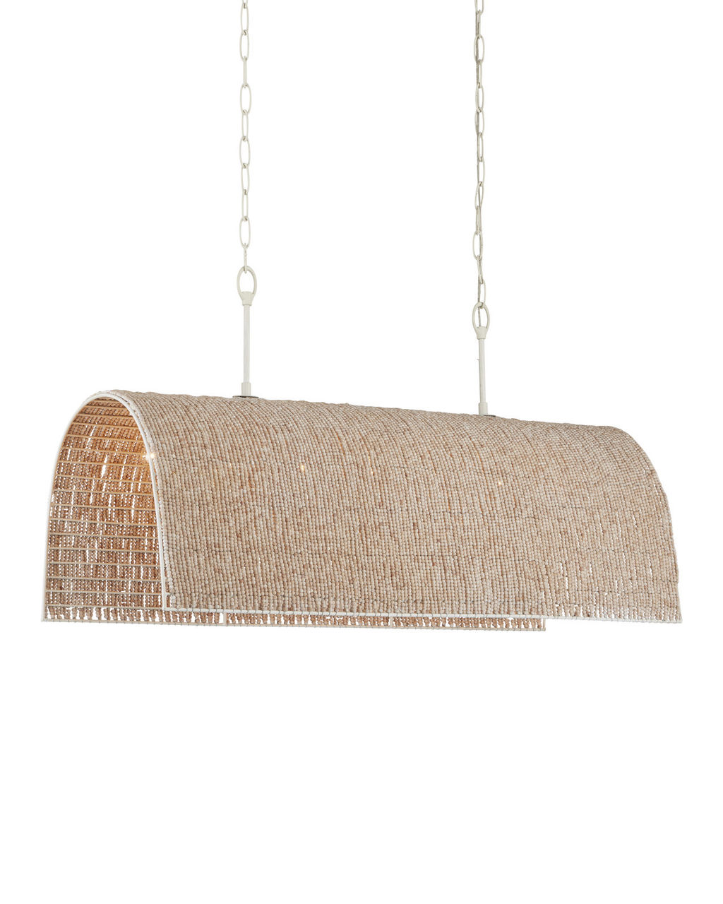 Preview image for Aztec Rectangular Chandelier 48", Whitewash/White