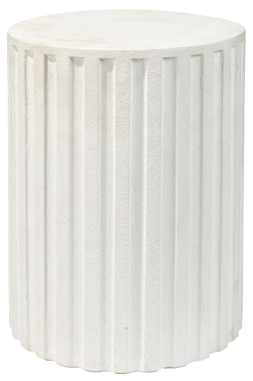 Preview image for Fluted Column Side Table, White