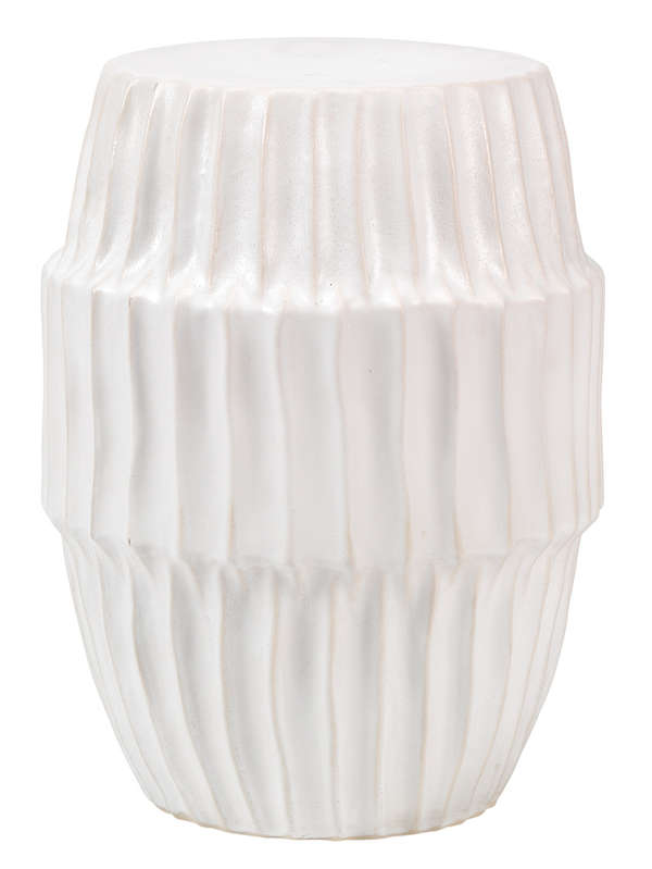 Rippled Side Table White