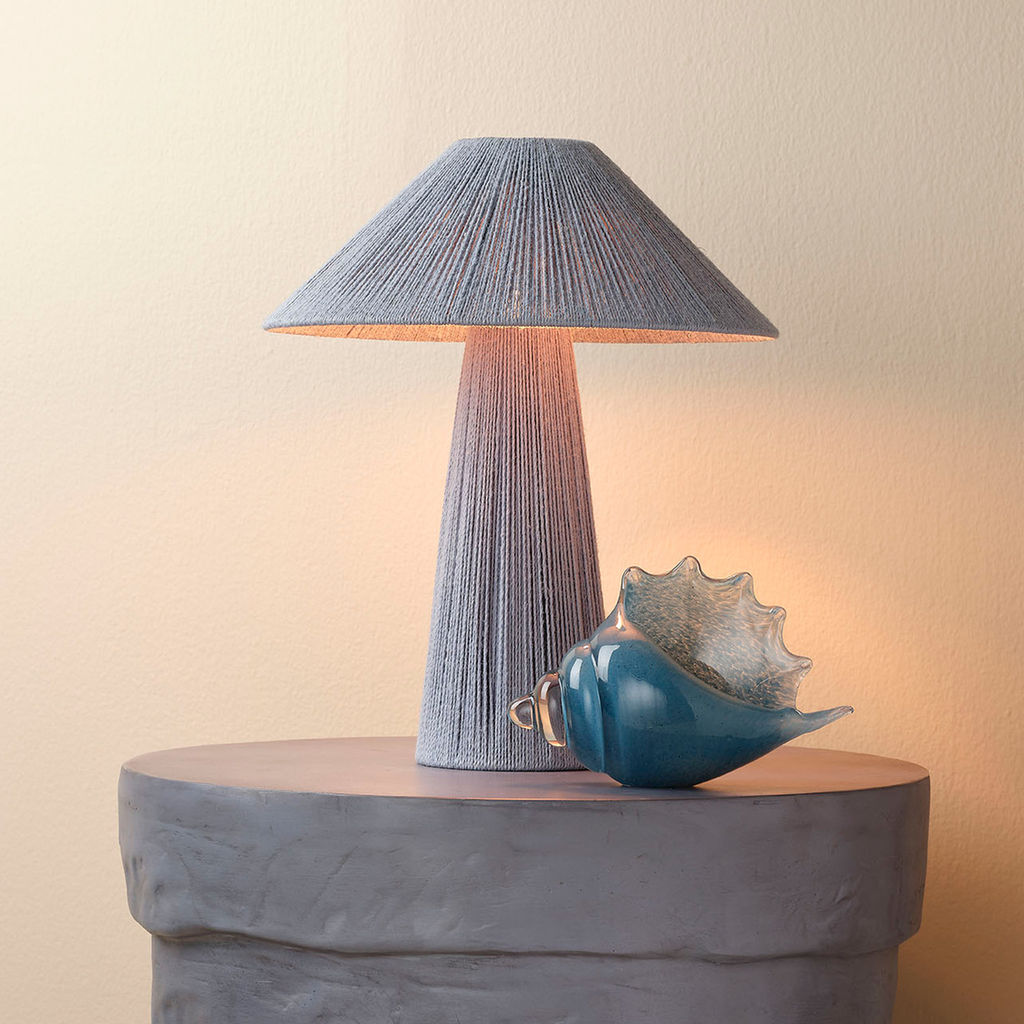 Tension Table Lamp, Blue Jute Thread